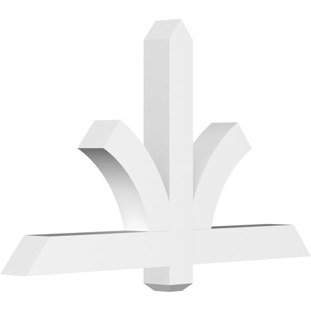 Ekena Millwork Redmond Architectural Grade PVC Gable Bracket, 48"W x 28"H x 4"D x 4"F, 14/12 Pitch GBP048X28X0404RED00